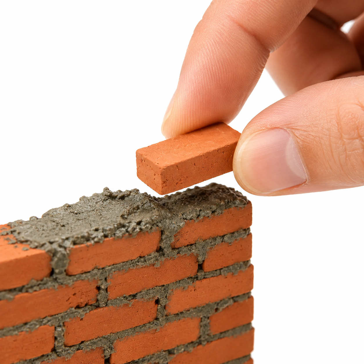 Mini Clay Bricks – 50 PCS | 1:16 Scale