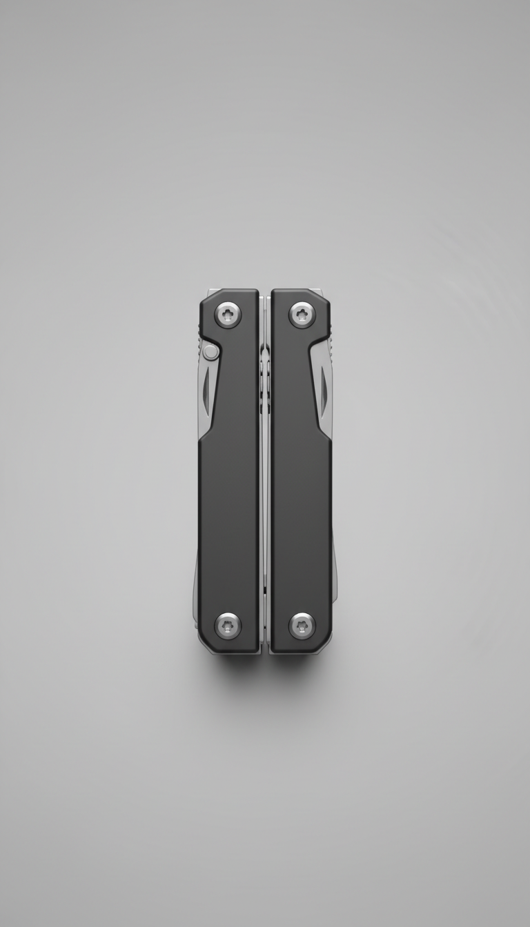 Graphite black slim folding multitool